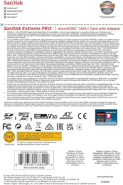 SanDisk 256GB Extreme Pro gamingstore SanDisk 256GB Extreme Pro gamingstore